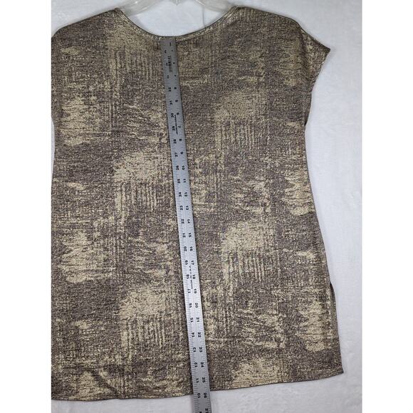 Peck & Peck metallic threads top longer back Bust37 C back 26" cap sleeves - Picture 5 of 5